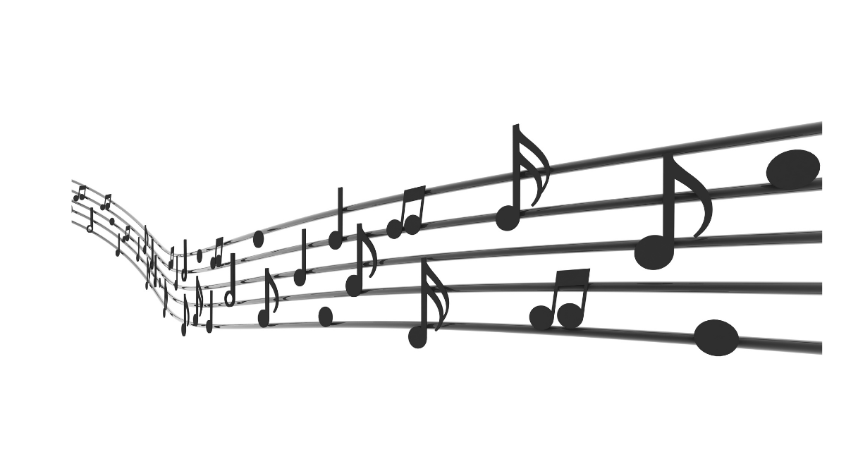 Illustration de notes sur une portée