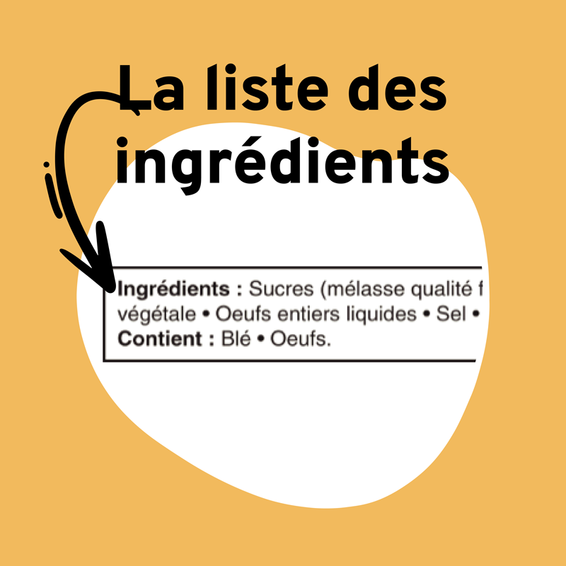 Liste des ingrédients sur l'étiquetage nutritionnel